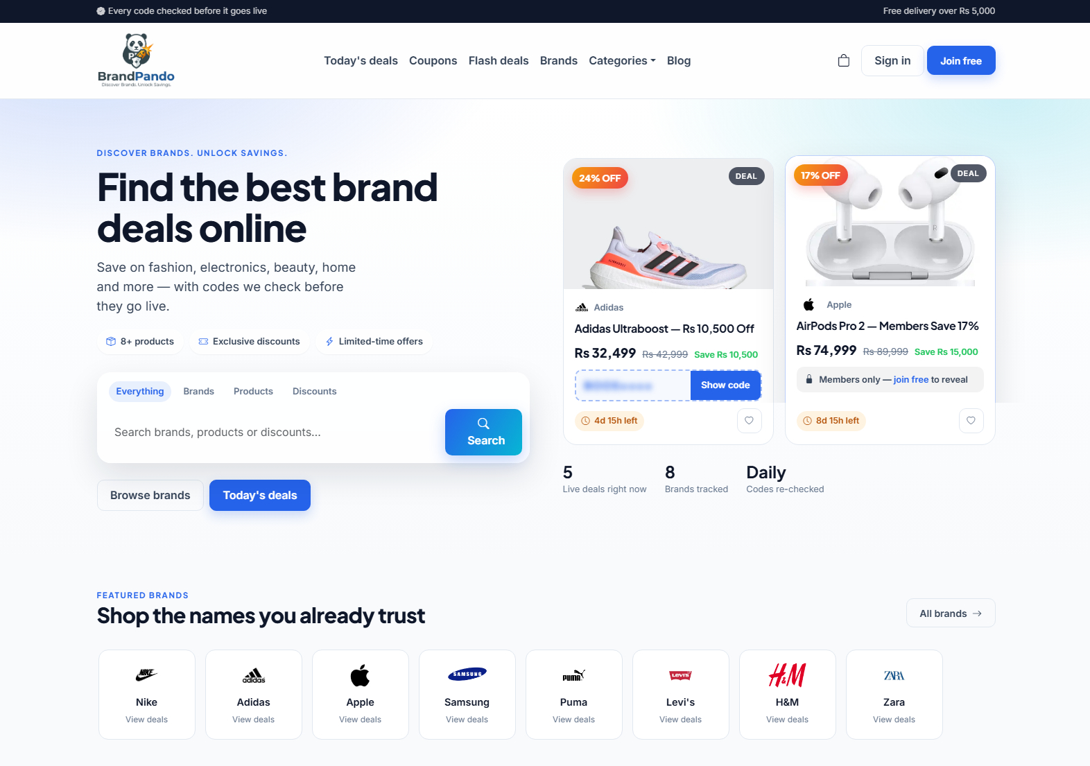 brandpando.com screenshot