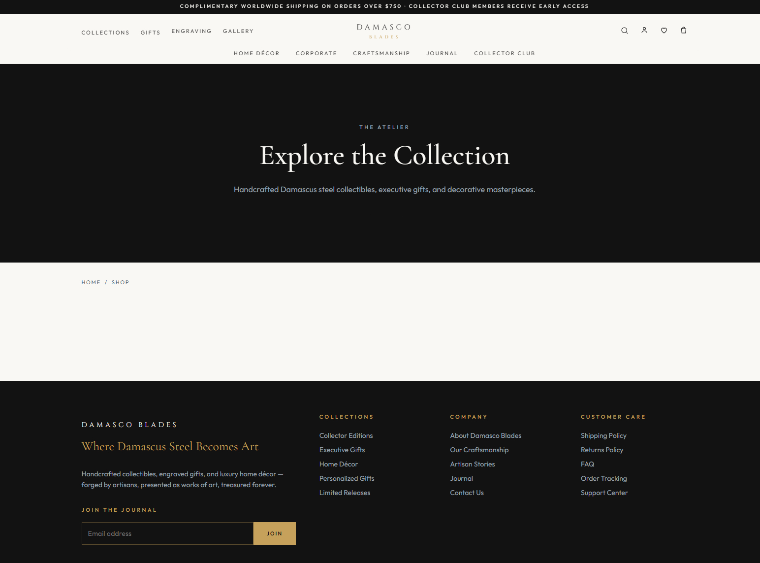 damascoblades.com screenshot