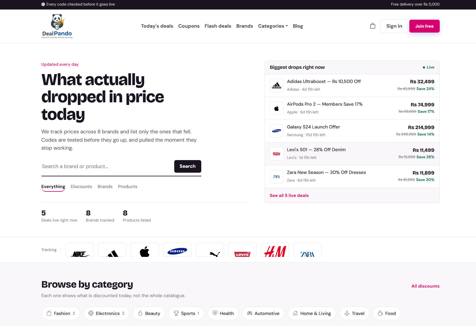 dealpando.com screenshot