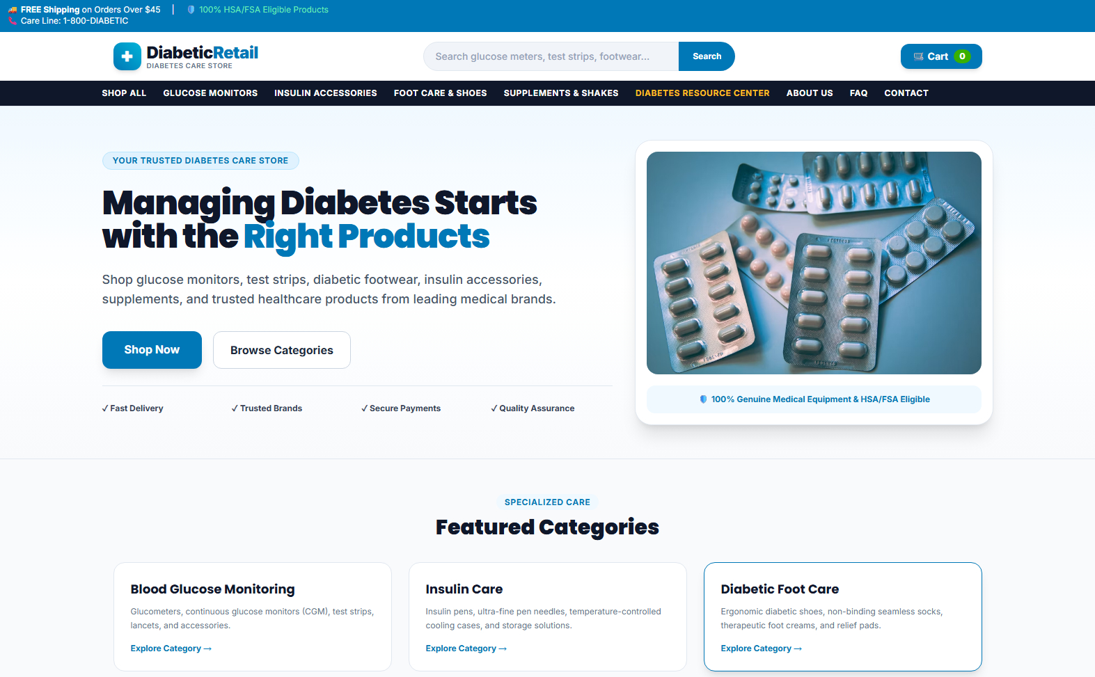 diabeticretail.com screenshot